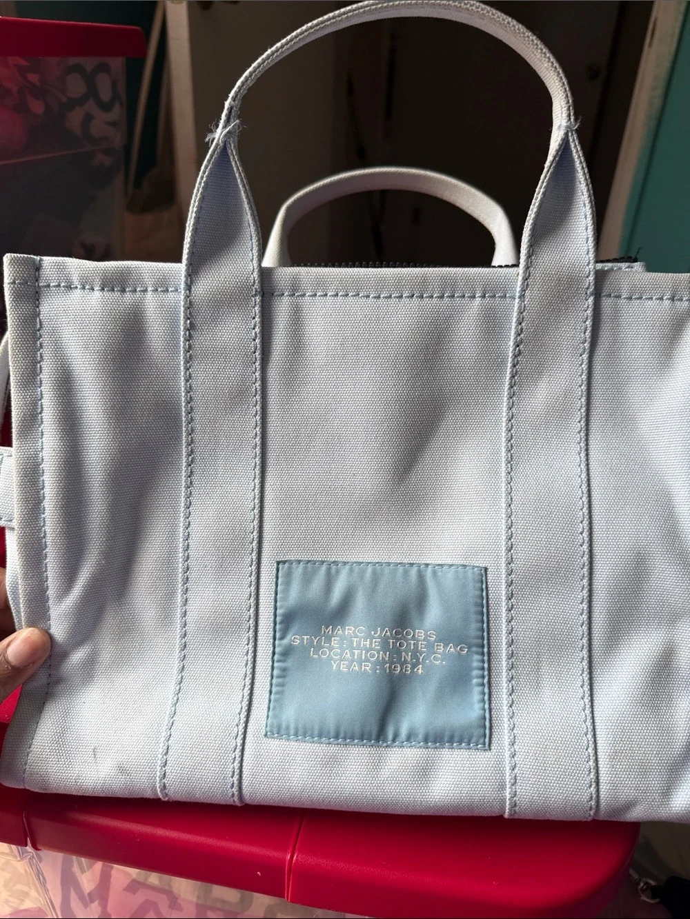 Marc Jacobs Pale Blue Canvas Jacket used